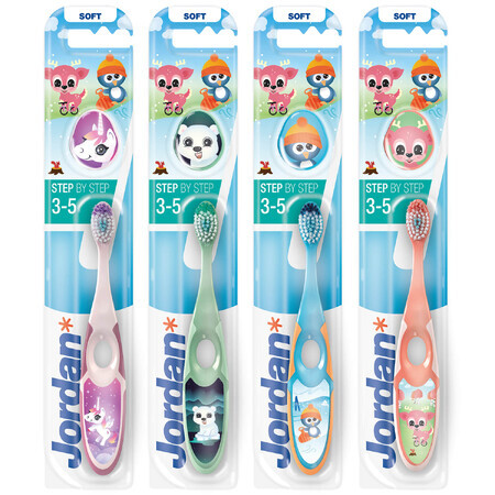 Kinder Zahnbürste, Jordan Step by Step, für Kinder von 3-5 Jahren, weiche Borsten