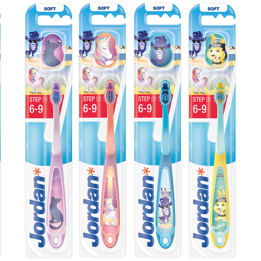 Sanfte Zahnpflege für Kinder - Jordan Junior Zahnbürste 6-9 Jahre - Made in Germany. Ideal für die Zahngesundheit ab dem Kindesalter.