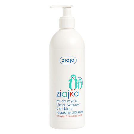 Ziajka, Hypoallergenes Reinigungsgel für Körper und Haare ab dem 6. Monat, 400ml