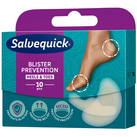 Salvequick Fußpflege, Mix Fußpflaster, 10 Stück