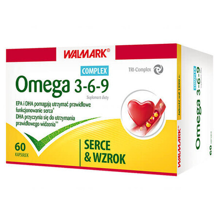 Omega-3-6-9 Formel aus Fischöl, Leinöl und Nachtkerzenöl 60 Kapseln