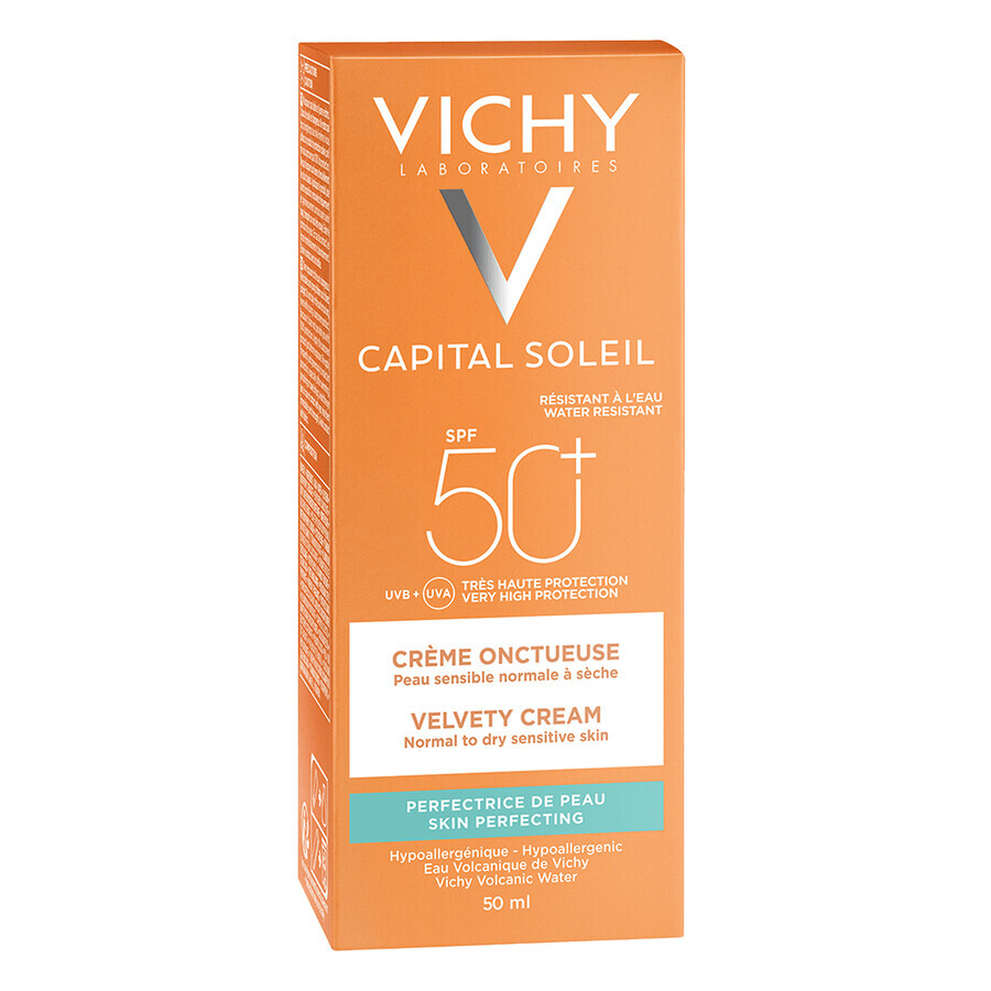 Vichy Ideal Soleil (Capital Soleil), Cremă de față catifelată, SPF 50, 50 ml