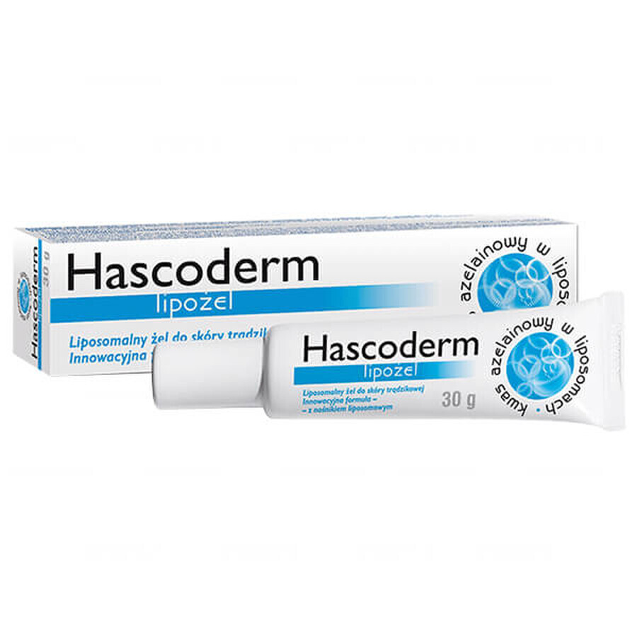 Hascoderm Lipozel, gel lipozomal pentru pielea cu tendință acneică, 30 g
