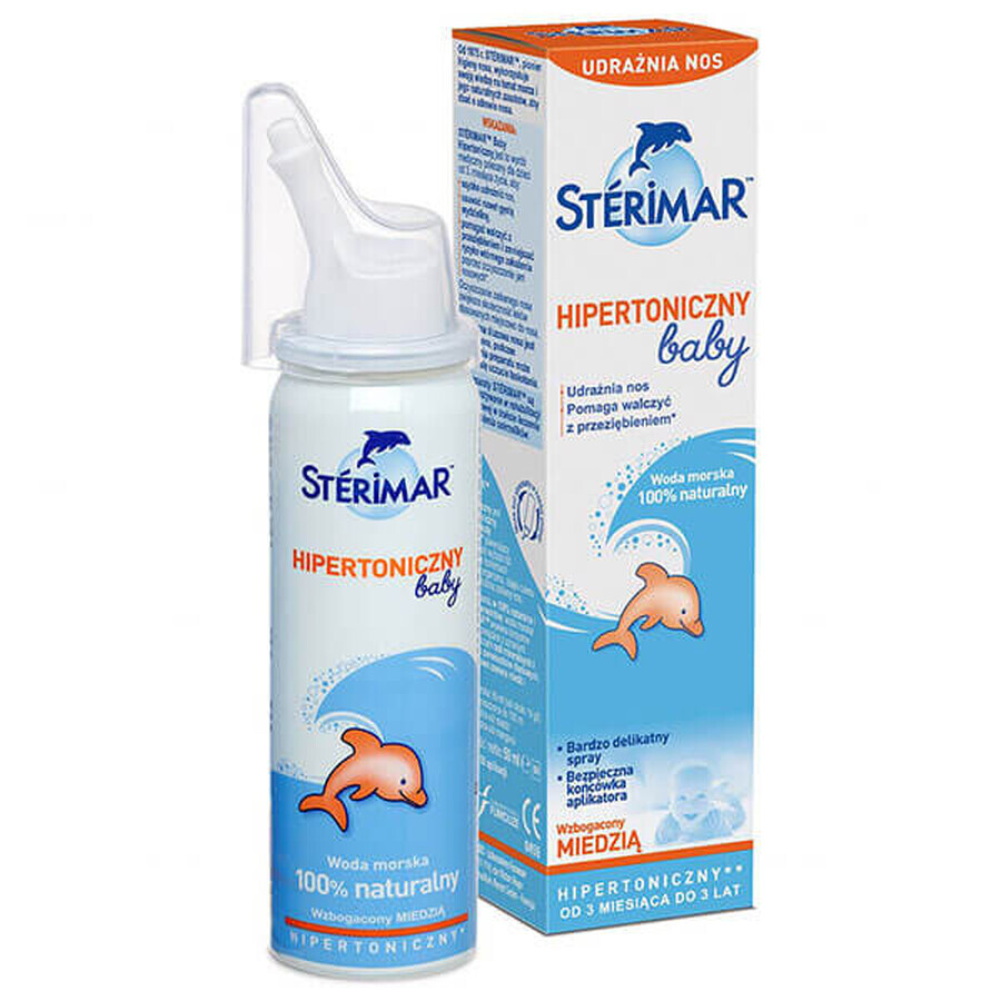 Sterimar Baby, Kupfersalz Hypertonisches Nasenspray für Kinder ab dem 3. Monat, 50 ml