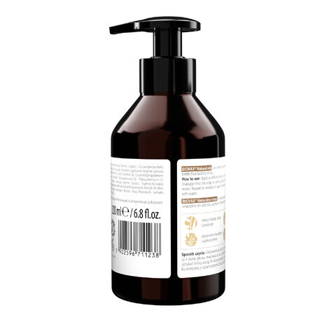 Biovax Natural Oils, Șampon de păr intens regenerant, argan, nucă de cocos, macadamia, 200 ml