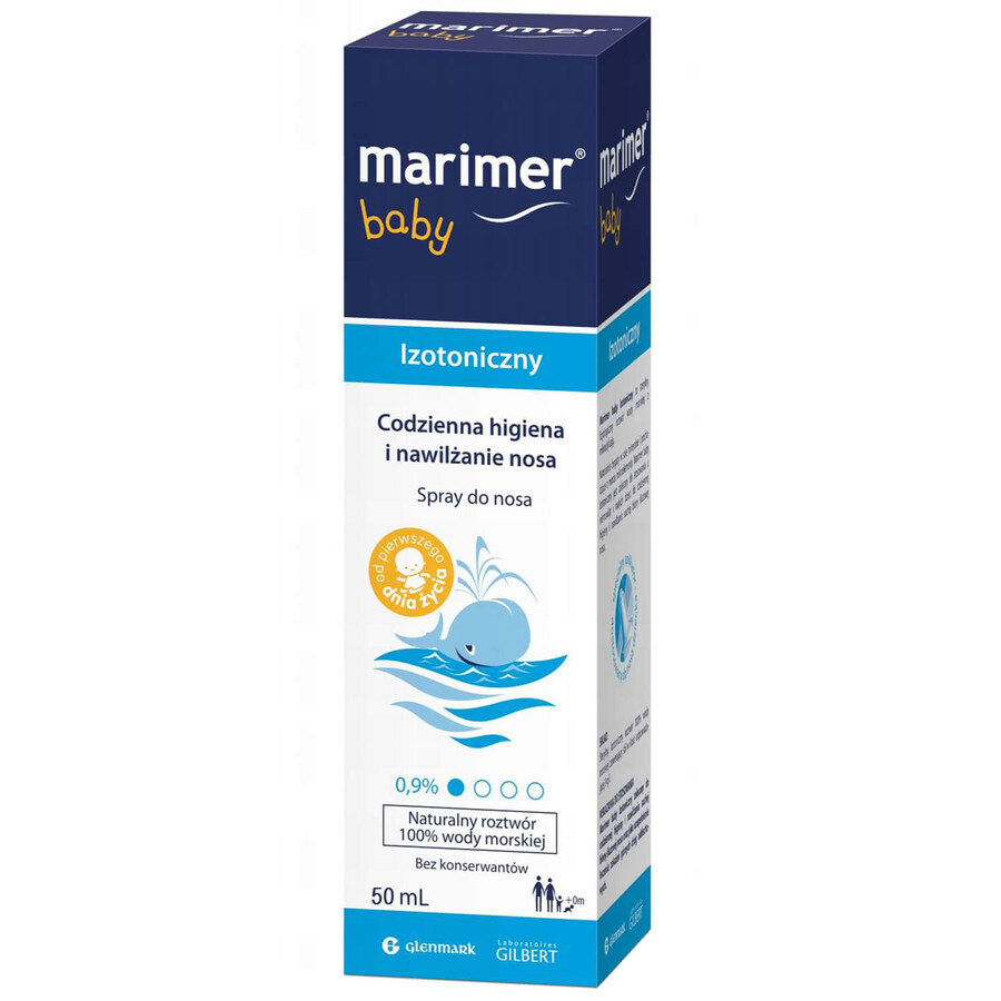 Marimer Baby, isotonisches Meerwasser, Nasenspray, ab Geburt, 50 ml