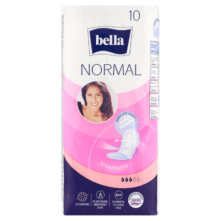 Bella, Normale Slipeinlage ohne Flügel, 10 Stück