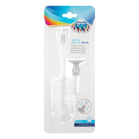 Canpol Premium Babyflaschenbürste für gründliche Reinigung - Hochwertige Reinigungsbürste für Babyflaschen - 1 Stück