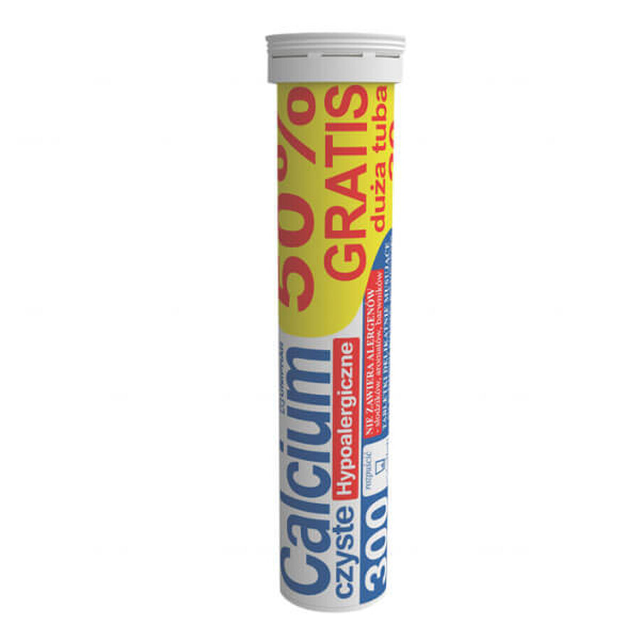 Calcium 300 Pure Hypoallergenic, 20 comprimate efervescente