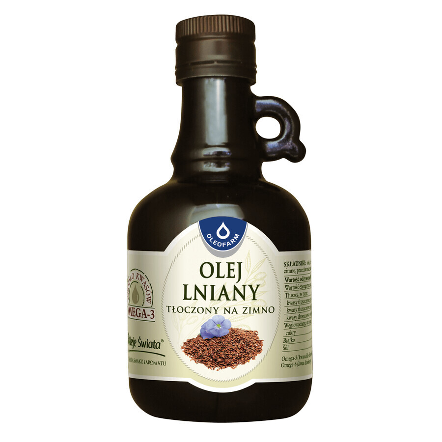 Kontrolliert biologisches Kaltgepresstes Leinöl 250 ml - Hochwertiges Naturprodukt