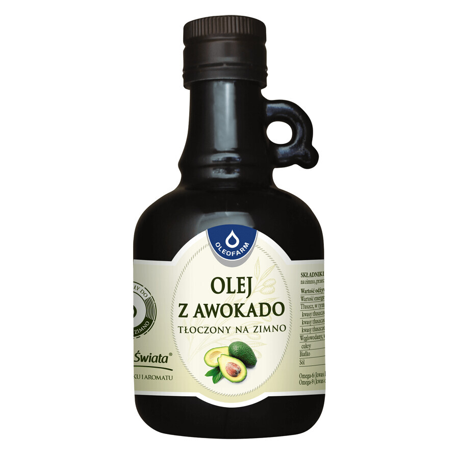 Oleofarm Oils of the World Ulei de avocado presat la rece, 250 ml