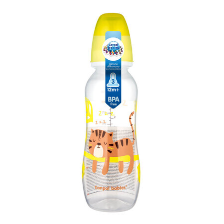 Canpol Trinkflasche für Kleinkinder 330ml - Sichere  amp; hochwertige Fütterungsflasche ab 12 Monaten, ideal für jede Mahlzeit!