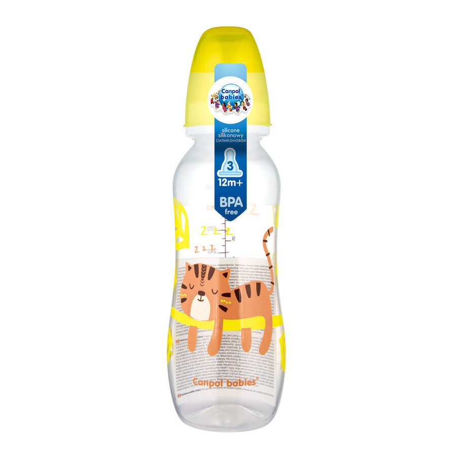 Canpol Trinkflasche für Kleinkinder 330ml - Sichere  amp; hochwertige Fütterungsflasche ab 12 Monaten, ideal für jede Mahlzeit!