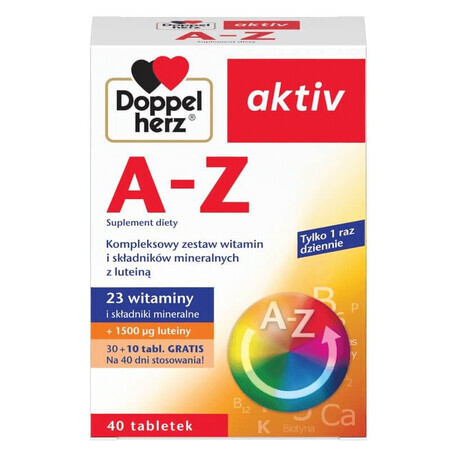 Doppelherz aktiv AZ, 30 tabletten + 10 gratis tabletten