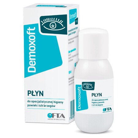 Demoxoft, lichid pentru îngrijirea și curățarea specializată a pielii iritate a pleoapelor, 100 ml