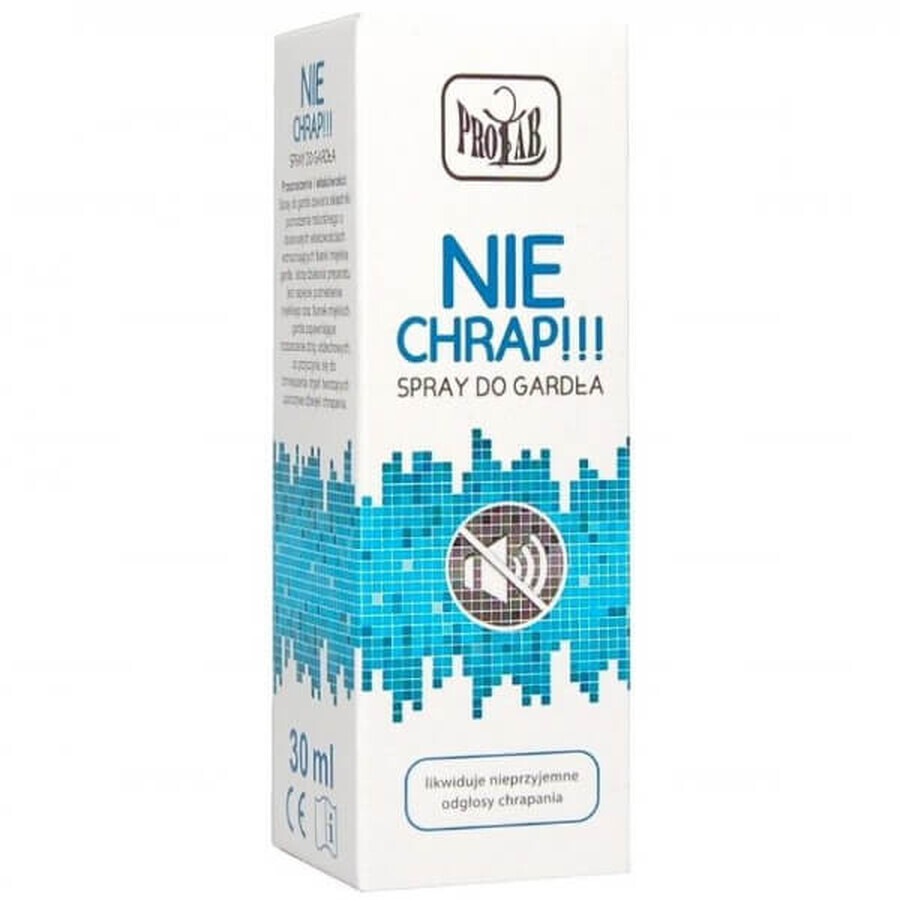 Nie Chrap!!! spray per la gola, 30 ml - Lunga durata!