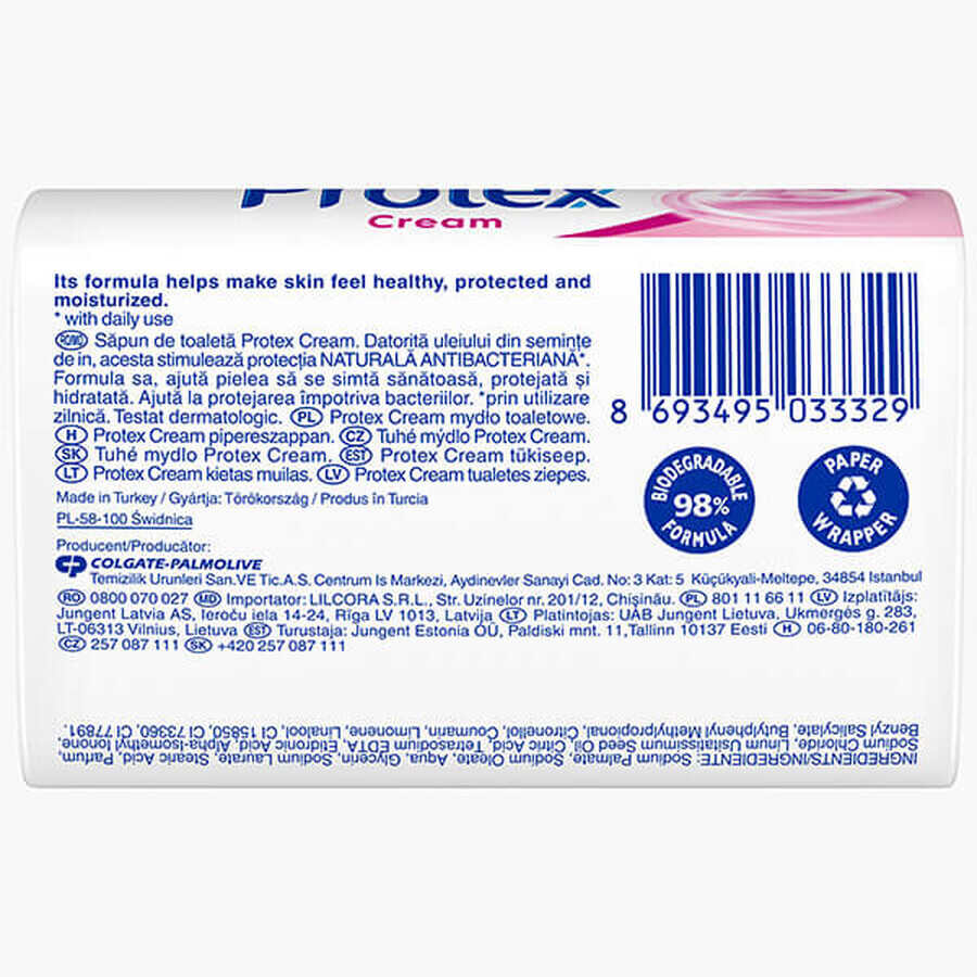 Protex Cream, săpun în formă de săpun, antibacterian, 90 g