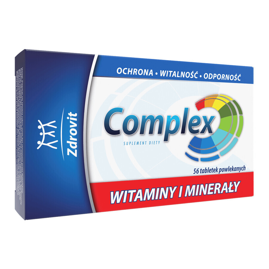 Zdrovit Complex vitaminas y minerales, 56 comprimidos recubiertos con película