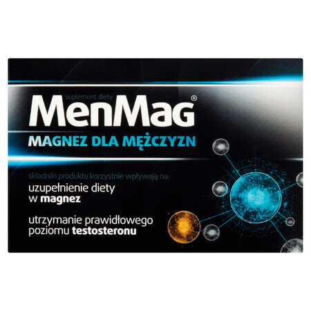 MenMag, Magnesium für Männer, 30 Tabletten