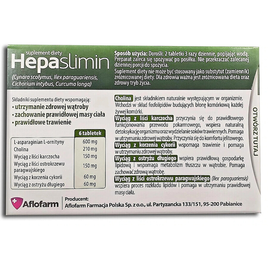 Hepaslimin, 30 tablets