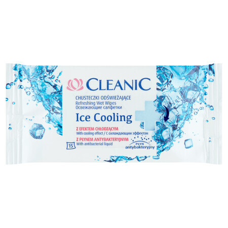Cleanic Ice Cooling, șervețele răcoritoare, 15 buc.