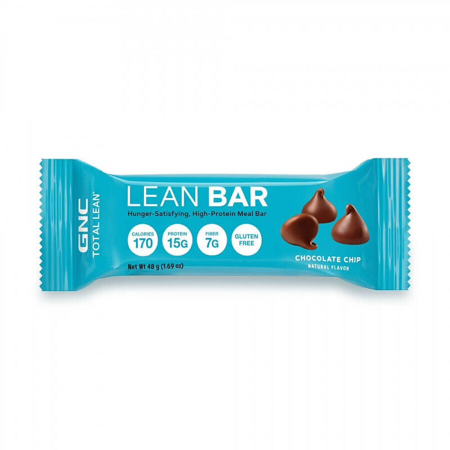 Insgesamt schlanke Schokolade Chip aromatisiert Protein Bar 496860, 48 g, GNC