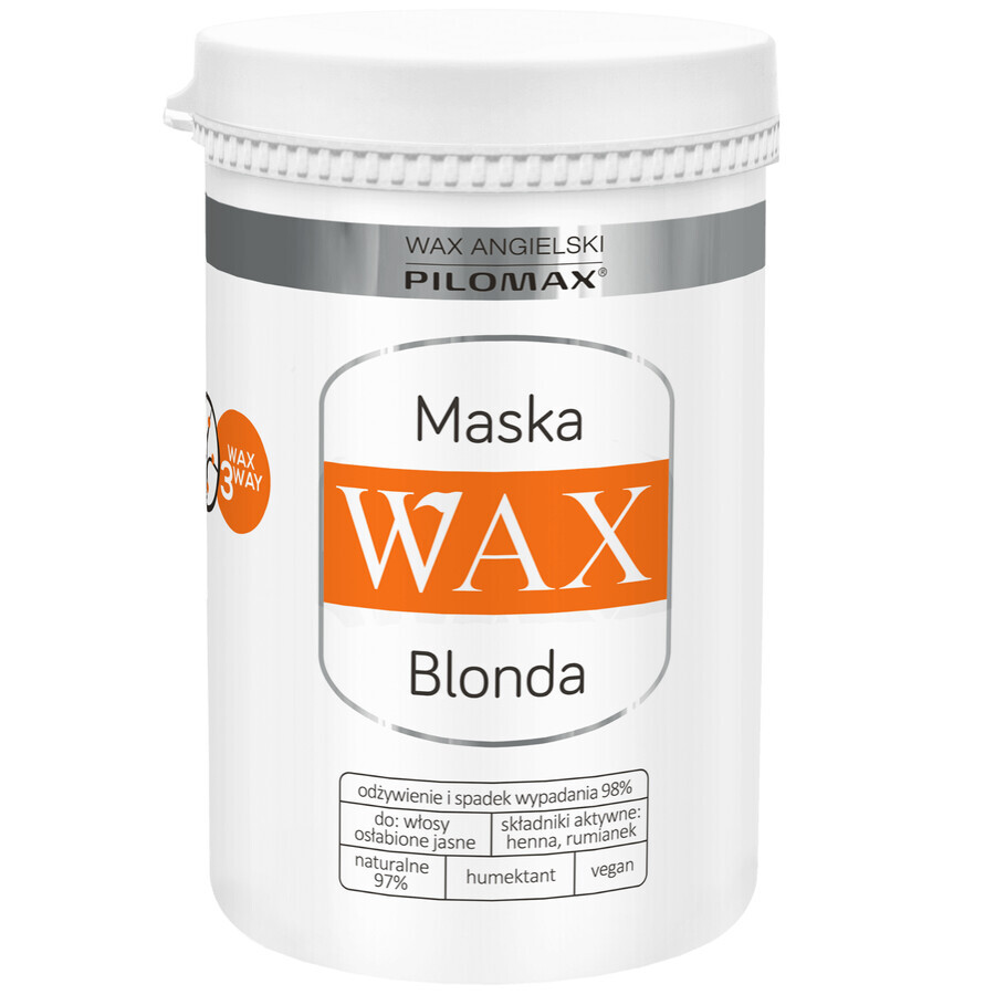 Produktname: Wax Englisch Pilomax, Natur Classic Blond, Haarmaske, 480 ml