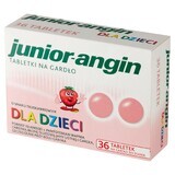 Junior-angin, for children from 4 years of age, strawberry flavor, 36 tablets