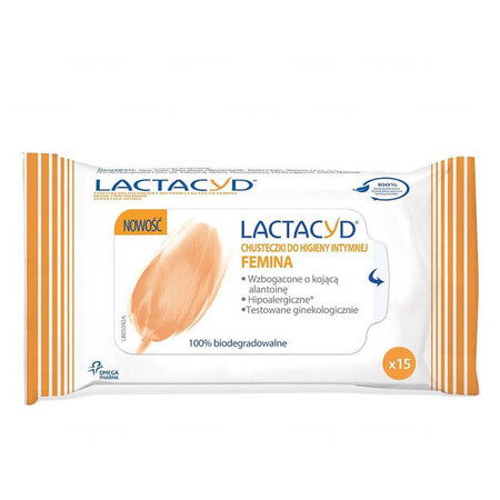 Lactacyd Femina, sanitary napkins, 15 pieces