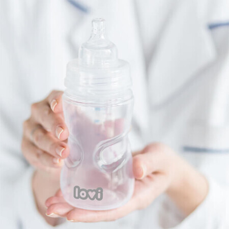 Hochwertige BPA-freie Babyflasche mit Anti-Kolik Ventil - Lovi PP, Super Vent, 250 ml - Einfache Reinigung, ideal für unterwegs.
