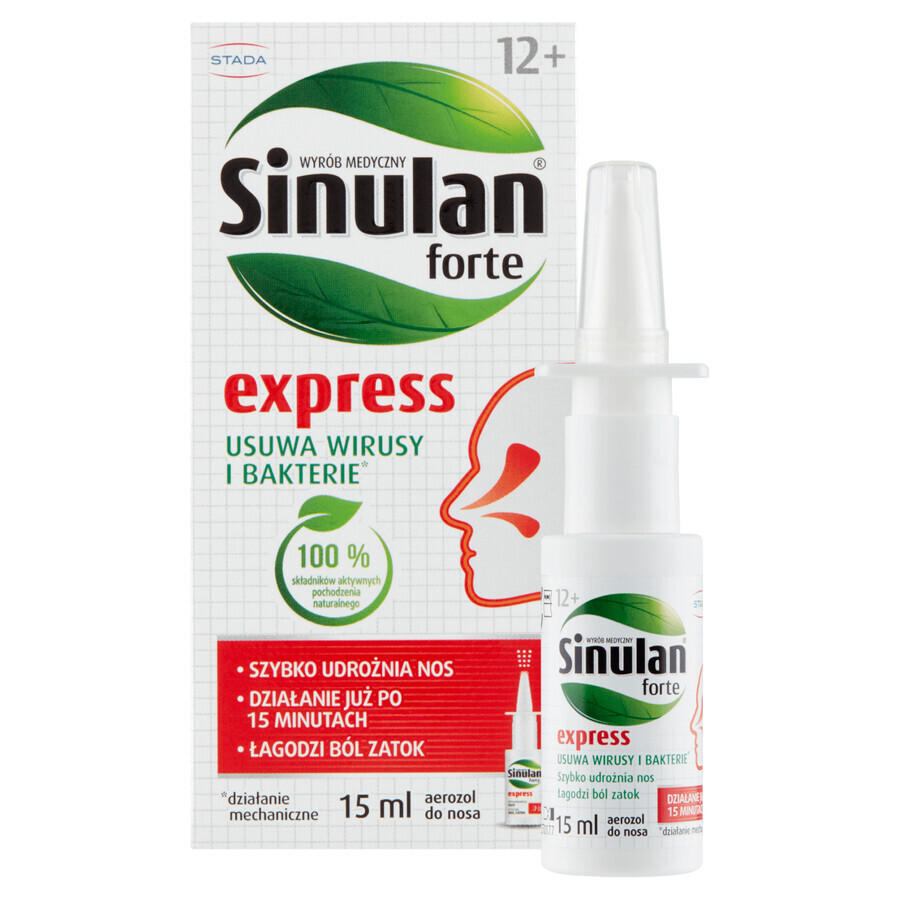 Sinulan Forte Express, spray nazal, 15 ml