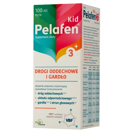 Pelafen Kid 3+, sirop pentru copii de peste 3 ani și adulți, aromă de fructe, 100 ml