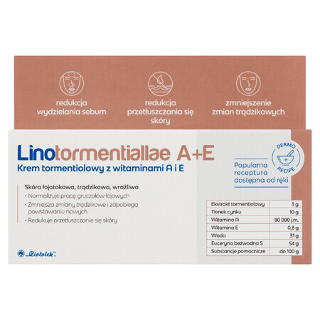 Linotormentiallae A+E, crème de tourmentiol aux vitamines A et E, 50 g