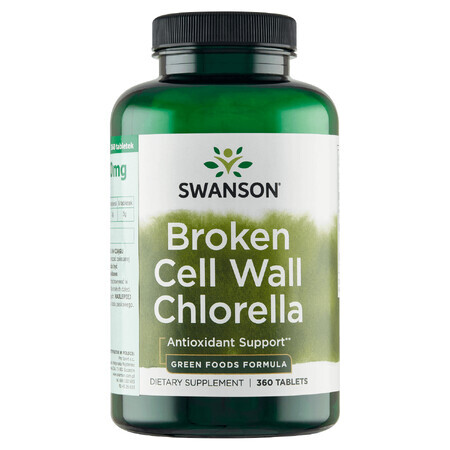 Swanson Chlorella Bio Tabletten: Entgiftungs- und Wohlbefinden-Unterstützung (360 Stück)