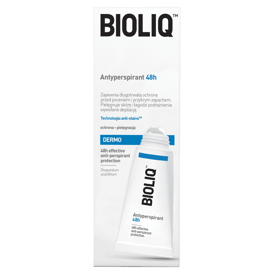 BIOLIQ Dermo, deodorante antitraspirante 48h, 50 ml.