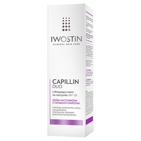 Iwostin Capillin Duo, Lifting cream for capillaries, SPF 20, 40 ml