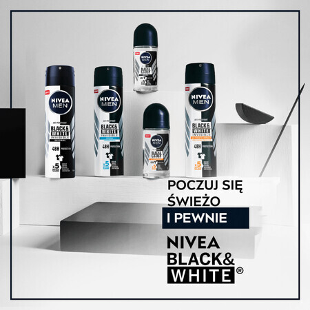 Nivea Men Schwarz amp;Weiß Invisible Original Antitranspirant in Kugelform, 50ml