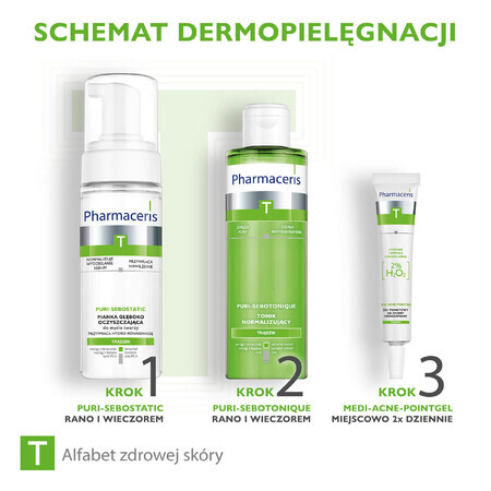 Pharmaceris T Medi Acne Point-Gel, gel punctual pentru leziuni microinflamatorii localizate 2% H2O2, 10 ml