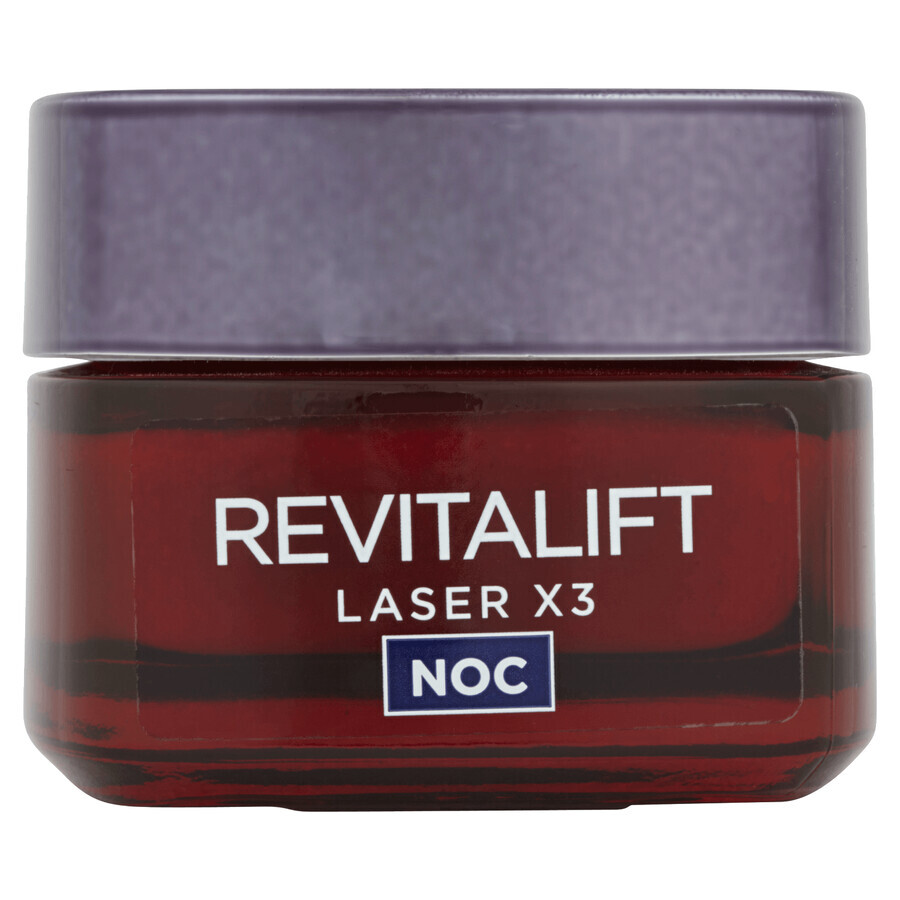 L'Oreal Revitalift Laser X3, Mască-cremă de noapte anti-îmbătrânire 40+, 50 ml