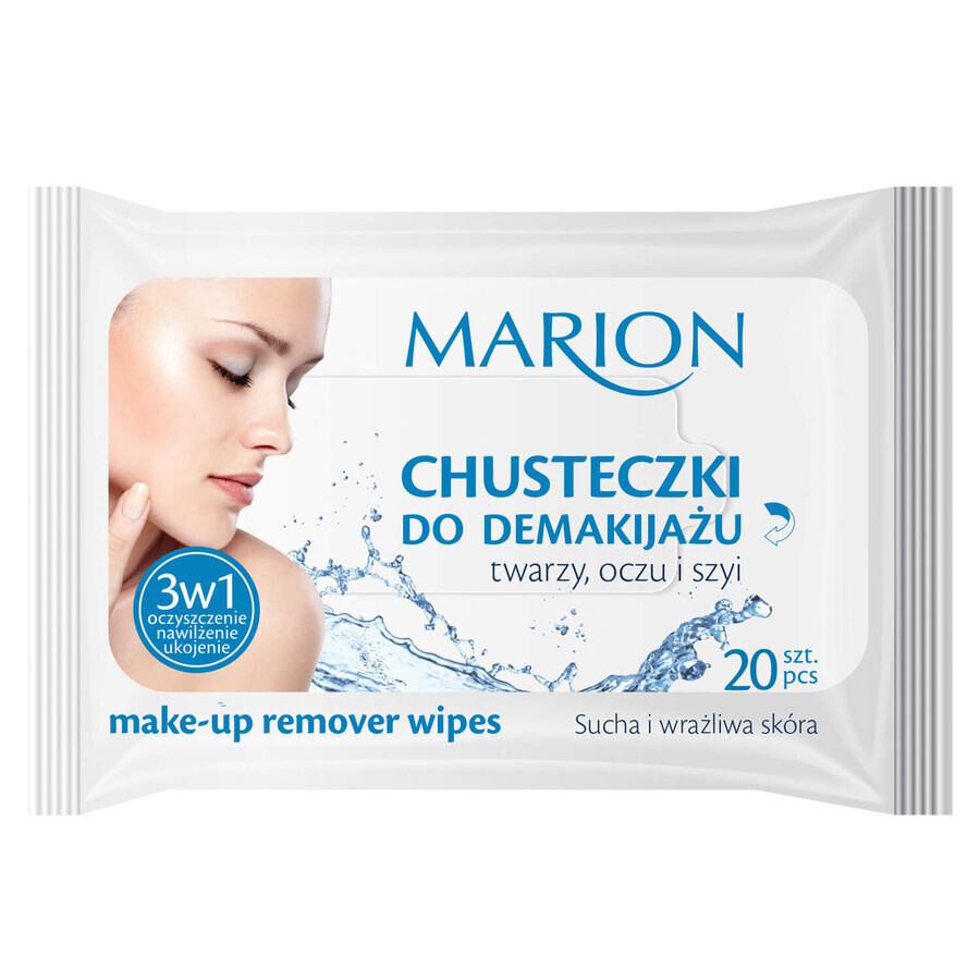 Marion, Gesichtsreinigungstücher für empfindliche Haut, 20 Stück