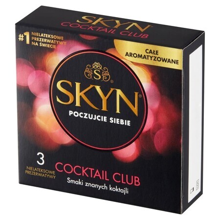Unimil Skyn ​​​​Cocktail Club, Kondome ohne Latexgeschmack, 3 Stück