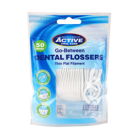 Beauty Formulas Active Oral Care, dental floss, 50 pieces