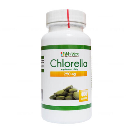 Reines Bio Chlorella Tabletten - Vitalitätsboost aus Chlorella vulgaris, 400 Stück, Premium Algen Tabletten für Wohlbefinden und Vitalität.