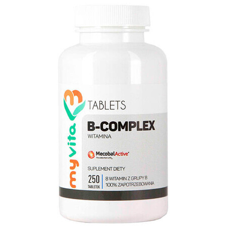 MyVita, Vitamin B-Komplex 100%, 250 Tabletten - Langes Haltbarkeitsdatum!