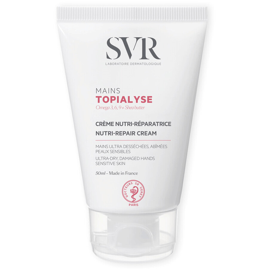 SVR Topialyse Mains, crème mains nourrissante et régénérante, 50 ml