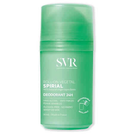 SVR Spirial Végétal, déodorant roll-on, sans sels d&#39;aluminium, 50 ml