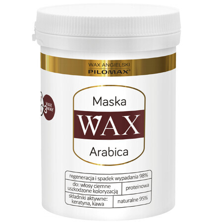 WAX Pilomax, Farbpflege, Arabica, Regenerationsmaske für dunkel gefärbtes Haar, 240 ml
