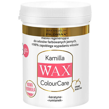 WAX Pilomax ColourCare Kamilla, Mască regenerantă pentru părul vopsit și deschis la culoare, 240 ml