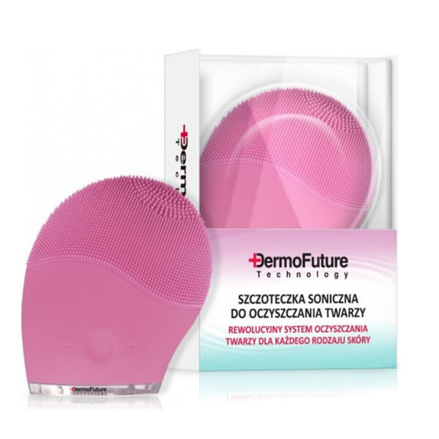DermoFuture, perie sonică de curățare facială, roz