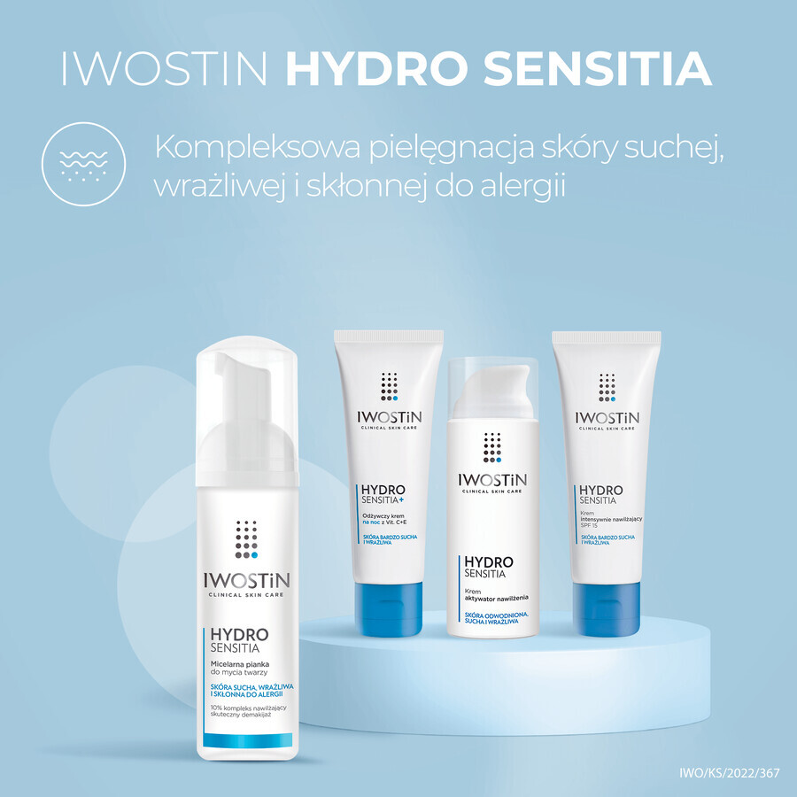 Iwostin Hydro Sensitia, Micellar face cleansing foam, 165 ml